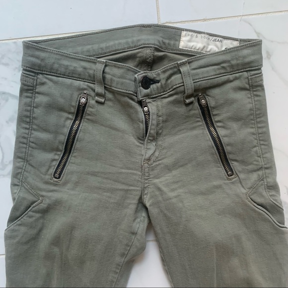 RAG & BONE Army Green Rally Cargo Skinny Jeans 24 - Picture 3 of 8